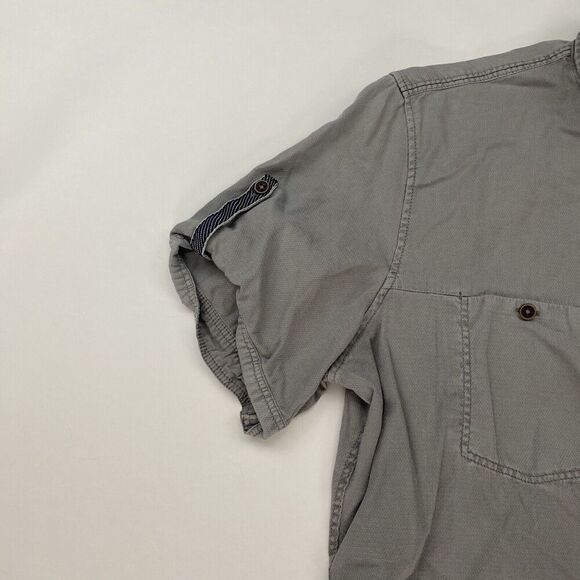 Engbers Regular Fit Gray Short Sleeve Button Up Shirt Size M 39/40 100% Cotton - Picture 7 of 13
